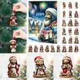 thumbnail image 2 of 2D Acrylic Ornament Set Christmas Countdown Ornament Calendar Double Printed Ornament Set Calendar Christmas Kids' Favorite Ornament Toy Set Christmas Tree Ornament Set Glass Child Set Kids Countdown, 2 of 9