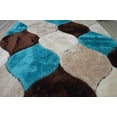 thumbnail image 5 of 4D Shaggy Rug Hand Carved Plush Thick Modern Contemporary Abstract For Living Room Bedroom 6488 (2'6"x3'9",Mocha), 5 of 8