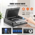 thumbnail image 2 of KFFKFF Pistol Safe, Fingerprint-Enabled Firearm Safe with Triple Quick Entry Methods of Biometrics, Passcodes and Physical Keys, Dual Handgun Storage for Household, Bedside Table, Vehicle, 2 of 9