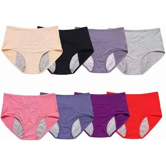 Leakproof Ladies Underwear - 8Pcs Leakproof Panties for Over with Incontinence