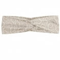 thumbnail image 1 of Vintage Headband, Abstract Scroll Style Composition with Retro Royal Swirling Branches and Blossoms, Elastic and Soft Women's Bandana for Sports and Everyday Use, Grey Red Coconut, by Ambesonne, 1 of 3