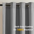thumbnail image 5 of 100% Blackout Window Curtains 84 inches Long 2 Panels Set, Faux Linen Look Thermal Insulated Grommet Drapes, Room Darkening Curtain for Bedroom Living Room(W52 x L84 Inch, Grey), 5 of 7