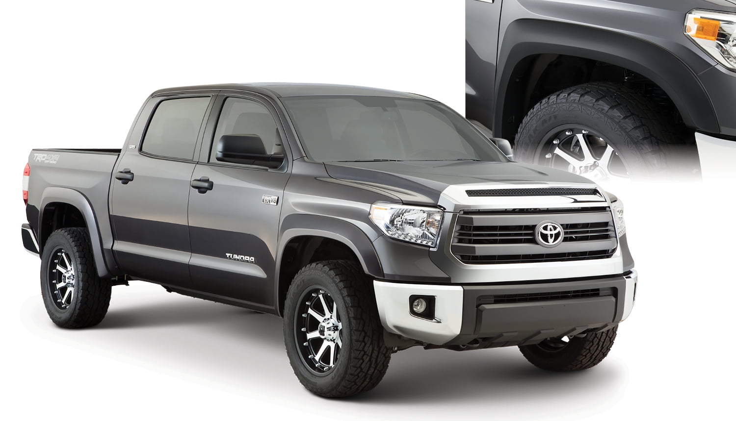 Paintable Extension Style Fender Flares Fits Toyota Tundra 2007-2013