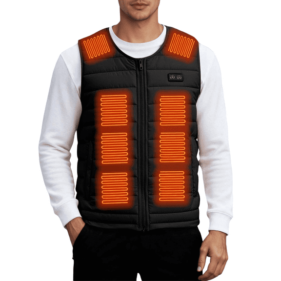 YAYUBA Heated Vest for Men Lightweight Warm Waistcoat Women's Heat Jacket Vest with USB-C Rechargeable Battery