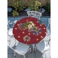 thumbnail image 2 of Round Tablecloth 4th of July Elastic Edge Fitted Patriotic Sunflower Plastic Table Cover,Waterproof Oil Proof for Dinner,Outdoor, Picnic, 45"- 54" DIA Tables Red Navy Blue, 2 of 8