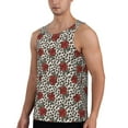 thumbnail image 2 of Xecao Leopard Print Rose Men's Tank Top Workout Quick Dry Sleeveless Gym Jogging Muscle Shirts Summer Swim Beach Tops, 2 of 9