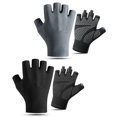 thumbnail image 4 of Gant de Protection Solaire Demi-Doigt pour Cyclisme Pêche Soie Glacée Antidérapant, 4 of 12