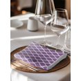 thumbnail image 6 of Purple Ombre Stripe Cloth Napkins Set of 4 Reusable Dinner Napkins, Modern Abstract Art Gradient Striped Cocktail Napkin Washable Table Napkins for Wedding/Holiday Party/Baby Shower 20"x20", 6 of 7