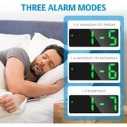 UHUSE Alarm Clock LED Display Digital Mirror Alarm Clock Battery/USB Alarm Clock