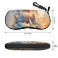 thumbnail image 2 of Vsdgher Sailing Ship Ocean Sunset Sunglasses Soft Case Neoprene Zipper Eyeglass Case, Zipper Portable Spectacle Cases for Men Women, 2 of 6