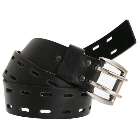 Forest Belts Mens 1.50 Inch Plain Leather Belt With Twin Pronged Buckle ...