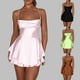 thumbnail image 4 of Vestidos de verano para mujer, de satén, elegantes, sin espalda, con lazo, para fiesta de graduación, boda, cóctel, 4 of 4