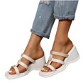 thumbnail image 4 of Sandalias de verano para mujer, sandalias con cuña, zapatos romanos de cristal, zapatillas informales con punta abierta Wmkox8yii  ytu8259, 4 of 8