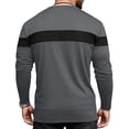 thumbnail image 5 of Men's New Casual Street Exercise Crewneck Long Sleeve Shirt, Spring Fall Sporty Style Top for Daily Wear,Dark Gray,3XL, 5 of 5