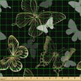 thumbnail image 2 of Ambesonne Moth Art Fabric by the Yard, Esoteric Misty Wings Print, 1 Yard, Dark Grey Dark Mustard, 2 of 5