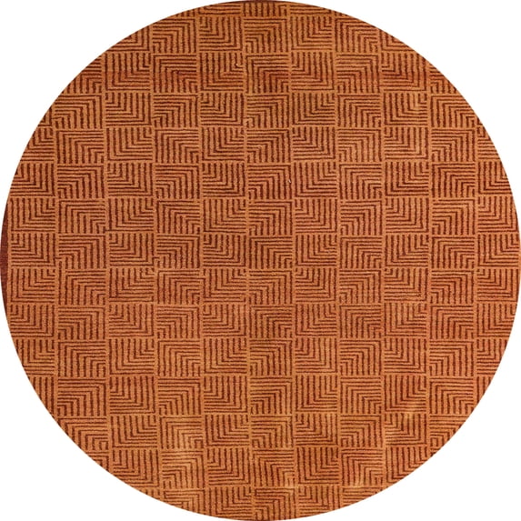 Ahgly Company Indoor Round Abstract Red Abstract Area Rugs, 4' Round