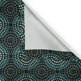 thumbnail image 4 of Ambesonne Ikat Valance Pack of 2, Retro Floral Motifs, 54"X12", Teal Black and White, 4 of 5
