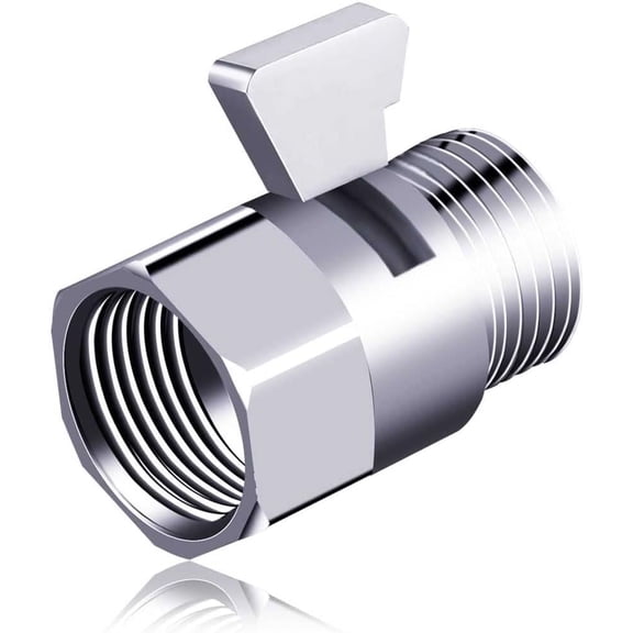 Shower Shut Off Valve G1/2" Brass Shower Head Flow Control Valve with Handle Lever G1/2 Universal Size for Shower Arm and Hose