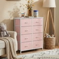 thumbnail image 6 of edx 8 Drawers Fabric Dresser for Bedroom, Drawer Organizer Storage Cabinet for Closet, Clothes, TV Stand, Pink, 6 of 9