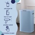 thumbnail image 2 of happimess Tammi Kitchen 14.5-Gallon Slim Metal Push Button Trash Can, Tide Pool Blue, HPM1017H, 2 of 10