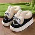 thumbnail image 3 of Zapatillas de algodón con tacón para mujer, ropa exterior de invierno, además de zapatos de algodón cálidos de terciopelo, botas de algodón de conejo de felpa con suela gruesa para interiores, inviern, 3 of 5