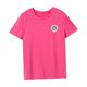 thumbnail image 4 of Camiseta para mujer verano suave cuello redondo moda manga corta Top para trabajo en la playa Rosa Rosa, 4 of 7
