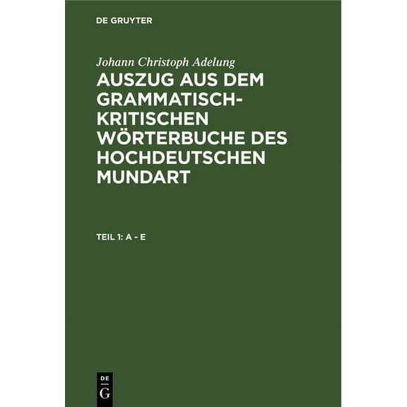 A - E, (Hardcover)