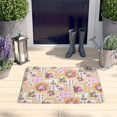 thumbnail image 2 of Pioneer Flower Floral Print Flannel Non Slip Door Rugs,Washable Door Mats Indoor,Decorative Door Mats,Dirt-Resistant and Absorbent Doormat for Entrance,Bedroom,Kitchen,Bathroom,23.5"x16", 2 of 5