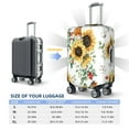 thumbnail image 6 of Easygdp Sunflowers Leaves And Birds Double-Sided Printed Elastic Suitcase Protective Cover,Invisible Zipper, Business Trip Luggage Cases,Washable And Resistant To Falling -Small, 6 of 9