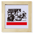 thumbnail image 1 of Chinois Rouge Propagande Éducative Combat Carré Cadre Photo Mur Affichage de Table, 1 of 3