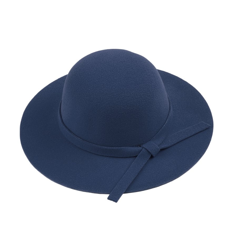 navy blue wide brim floppy hat