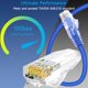 thumbnail image 2 of Cable Ethernet Lysymixs Cat6 de 0,6 m, paquete de 10 unidades, 10 G, centros de datos, color azul, 2 of 6