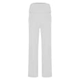 thumbnail image 7 of biudgviw Yoga Pants for Women High Waisted Wide Leg Trousers Side Split Casual Lounge Pants with Buttons for Gym Workout(White,X-Large), 7 of 7