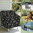 thumbnail image 3 of Renewold Waterproof Outdoor Chair Covers Windproof Lounge Deep Seat Covers Funiture Covering Halloween Decor for Stackable Furniture Seating, 29"W x 33"D x 36"H, Bat Moon Star Spider Web Print, 3 of 7