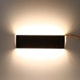 thumbnail image 2 of Lámpara de pared LED de aluminio minimalista moderna de 12W Luz de baño para pasillo de noche (blanco cálido negro), 2 of 2