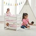 thumbnail image 3 of 1-2-3 Convertible Doll Bunk Bed with Bedding and Free Personalization Kit - Pink/Stripe, 3 of 11