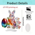 thumbnail image 2 of Giunmcul Easter Acrylic Egg Desktop Ornament Colorful 2D Decoration for Living Room Bedroom Study Home Decor Gift for Kids 1 Piece 15cm, 2 of 6