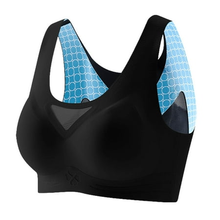 Blphud Womens Lingerie Womens Bra Women s Comfortable and Sexy Thin Summer Bra Trendy Lingerie for Women Sports Bras for Women Beautiful Back Bras No Steel Ring Bra Black XXL