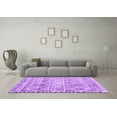 thumbnail image 3 of Ahgly Company Indoor Square Trellis Purple Modern Area Rugs, 7' Square, 3 of 4