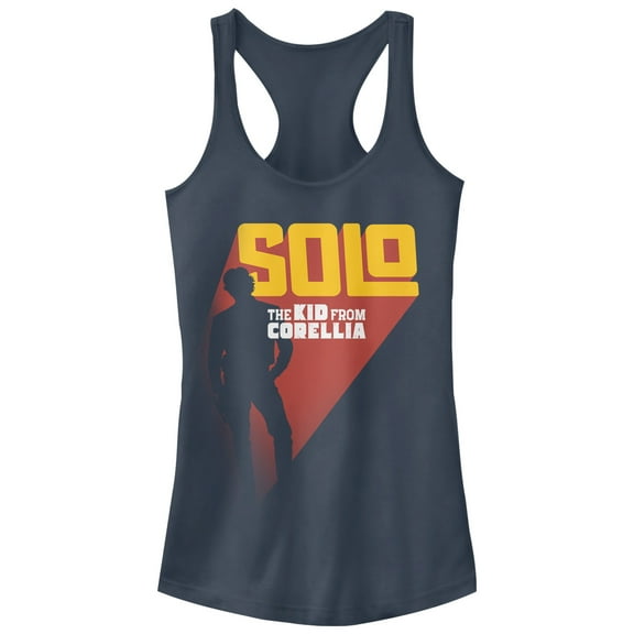Junior's Solo: A Star Wars Story Kid Corellia Silhouette  Racerback Tank Top Indigo X Large