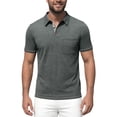 thumbnail image 2 of KLHDSF Men's Polo Shirts Short Sleeve Casual Summer Cotton Shirts for Men Performance Collared Golf Shirts with Pocket Green XXL, 2 of 4