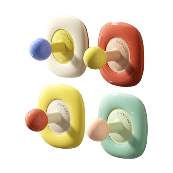 YIEMEEN Drillless Wall Hooks Colorful Design Holds Up To 3kg Perfect For Towels Keys Bathrooms