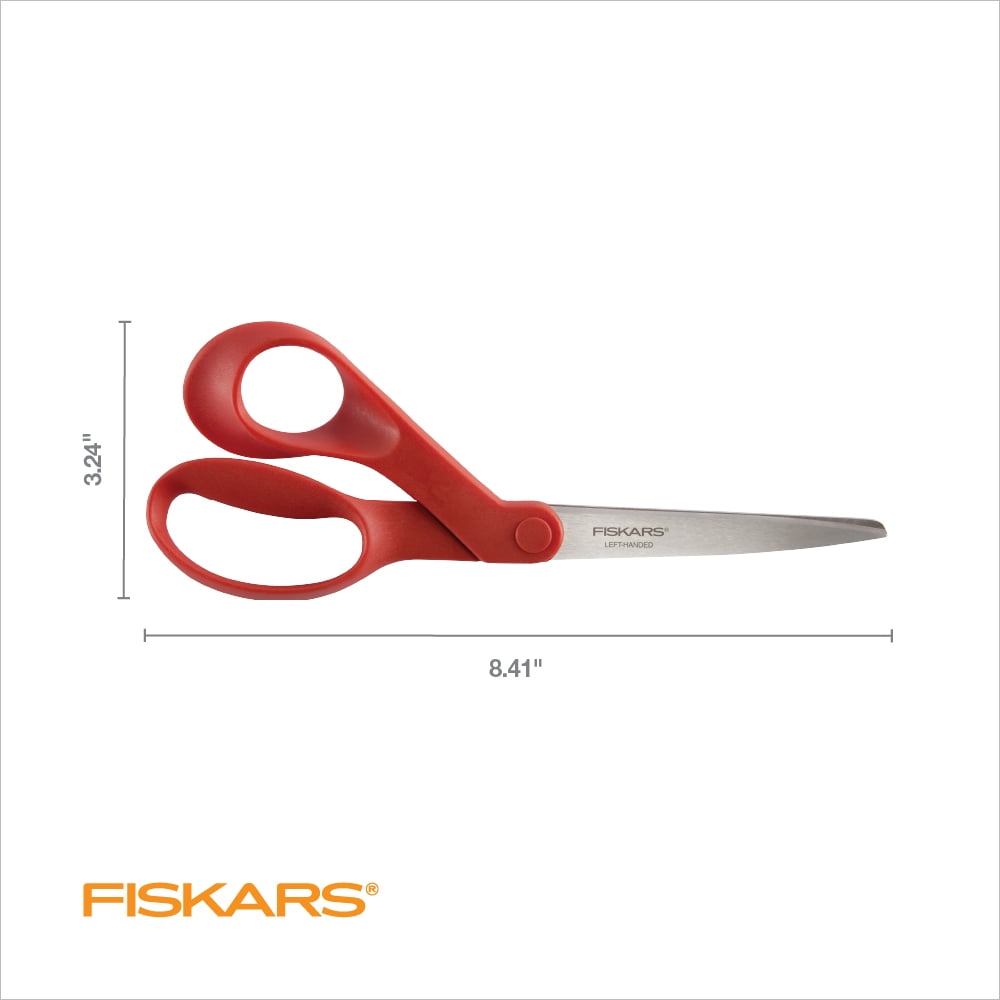 Fiskars 8 Christmas Red & Candy Cane Fabric Scissors 2pk