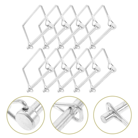 UPOUART 10Pcs Heavy Duty Trailer Coupler Pin Silver Metal for Farm Trailer Hitch