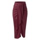 thumbnail image 4 of Gibobby mini faldas de mujer Maxi drapeado Casual Slit Falda Elástica Alta asimétrica Sólido Falda de cintura para mujer(Vino， S), 4 of 5