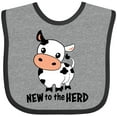 thumbnail image 3 of Inktastic New to the Herd Cute Cow Boys or Girls Baby Bib, 3 of 4