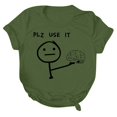 thumbnail image 3 of NAMTYQX Womens Graphic T Shirts Print Plus Size Hawaii Short Sleeve Stretch Scoop Neck Loose Fitting Cool Patterned Summer Tops for Women 2025 Army Green Size S, 3 of 5