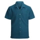 thumbnail image 1 of Mens Casual Manga Corta Botón Abajo Camisas de Color Sólido Suelto Playa Superior Cuello Turndown Blusa de Moda de Verano, 1 of 5
