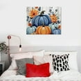 thumbnail image 4 of Nawypu Thanksgiving Canvas Wall Art Prints Painting Blue White and Orange Pumpkin Fall Modern Frame Wall Decorative Artwork Ready to Hang for Living Room, 4 of 4