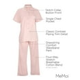 thumbnail image 3 of MeMoi Women's Notch Collar Capri Cotton Blend Pajama Set - Womens - Female, XS, Misty Rose, 3 of 12